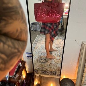 Victoria secret paten leather red over night bag